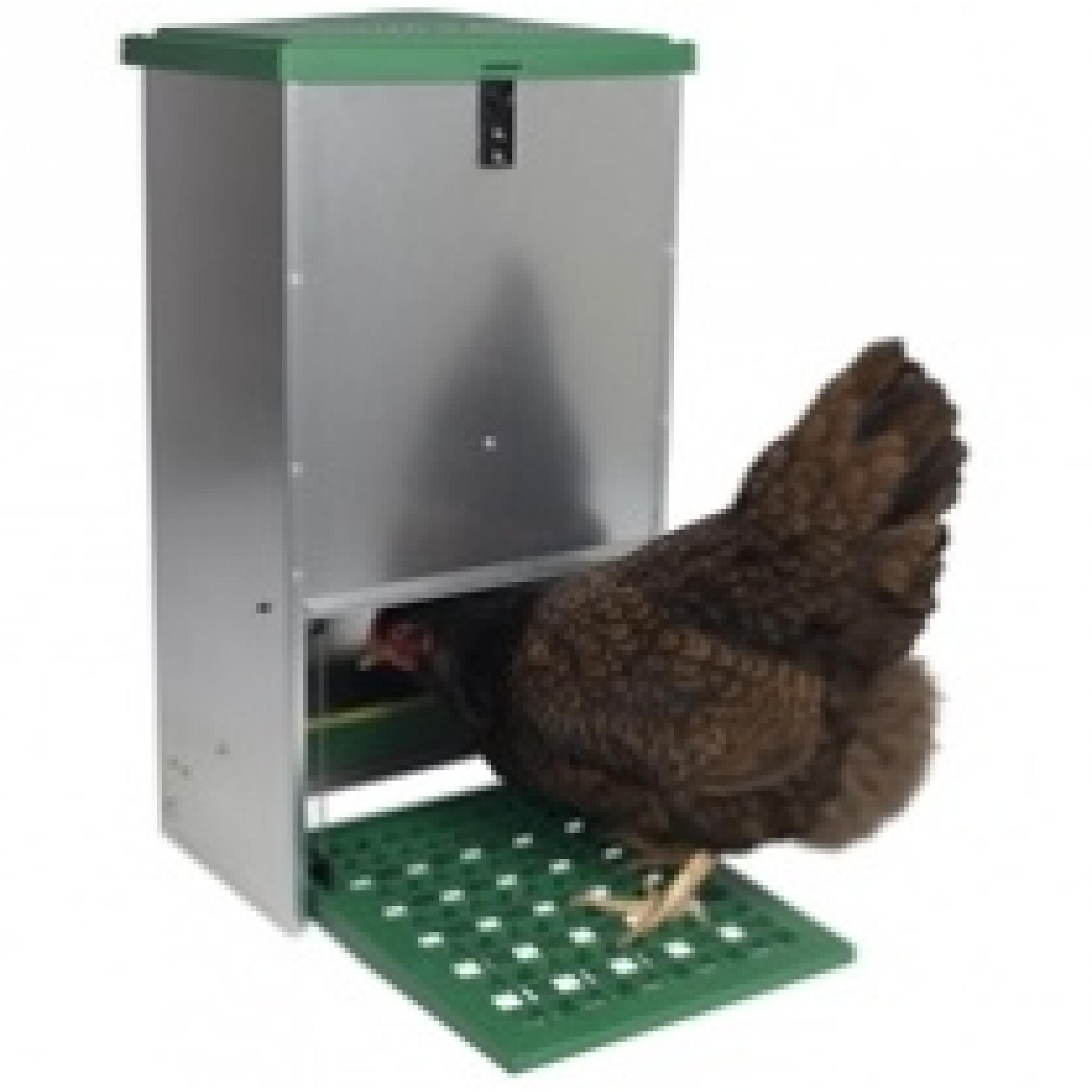 Galvanised Treddle Poultry Feeder