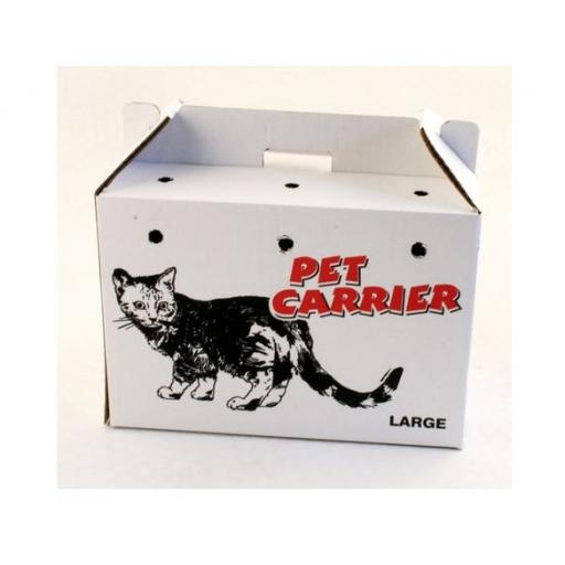 Printed cardboard pet carrier